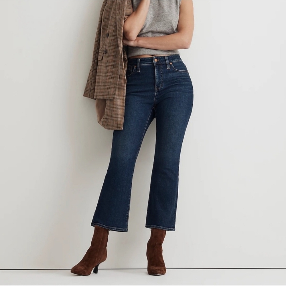 Madewell Curvy Kick Out Crop Jean Colleton Wash NWT